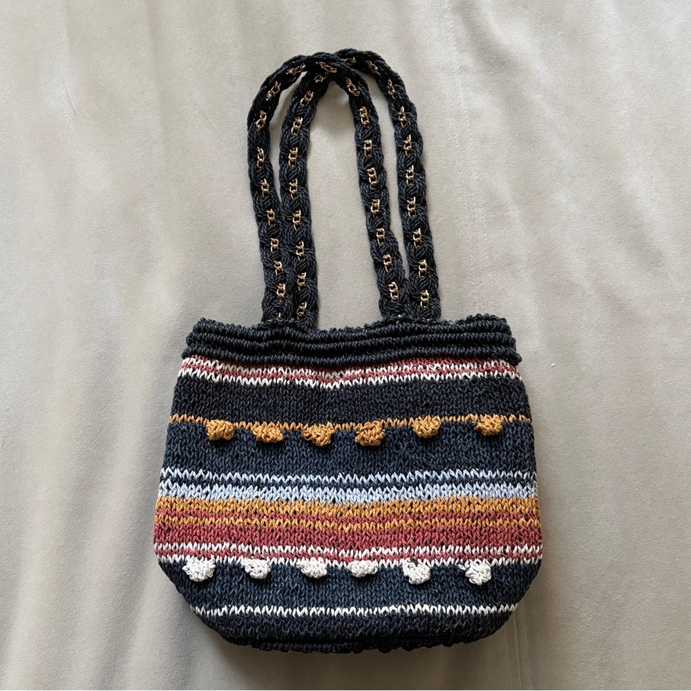 Sessun Vaea Bag Multicolor Raffia Woven Purse